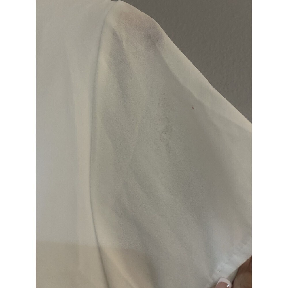 Lulus Freestyle Shift Dress Off White Short Sleeve Vneck Dress Size M - Picture 14 of 14